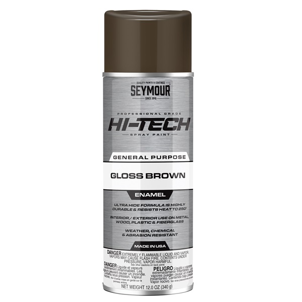 SEYMOUR® HI-TECH Spray Enamels - Gloss Brown, 12 oz